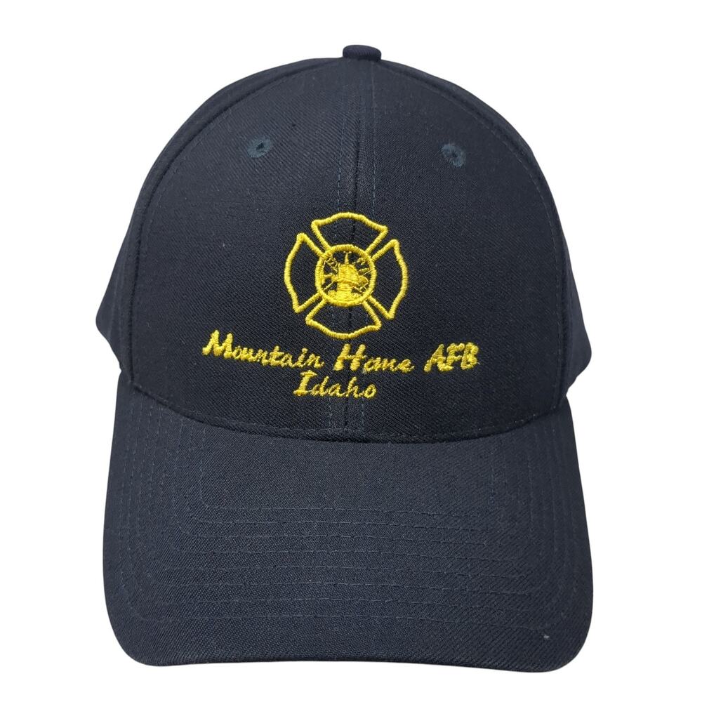 Mountain Home Afb Idaho Snapback Hat Blue Large Embroidered Richardson